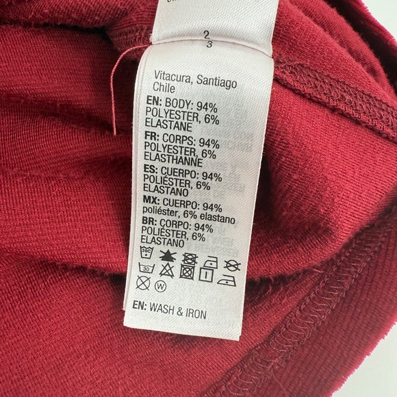 Roxy Sweatshirt Women XL Red Micro Corduroy Velour Pullover Crew Neck Cropped - Picture 9 of 12